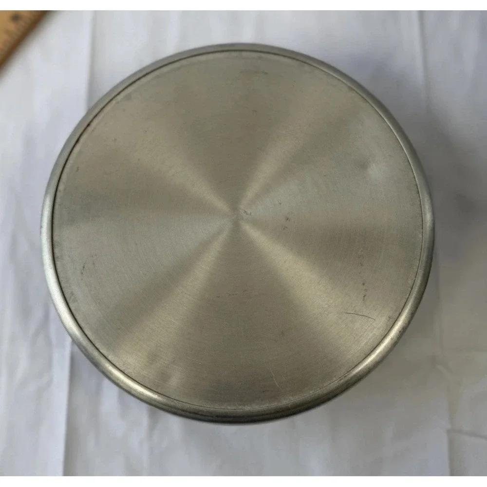 Vintage 1950s Made In Italy Mid Century Hammered Aluminum Ice Bucket W/ Lid